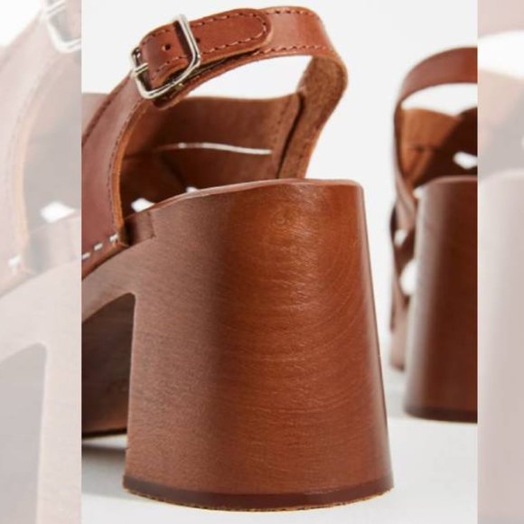 Swedish Hasbeens Brown Leather Mules - Picture 4 of 8